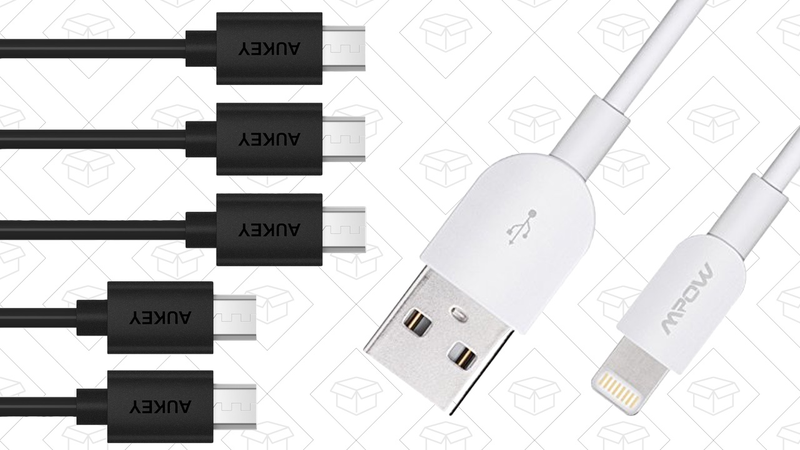 Mpow Lightning Cable, $4 with code 5OIJ4SYW | 2-Pack for $8 with code HZ4AQL26 | 5-Pack Aukey MicroUSB Cables, $3 with code AU5CABLE